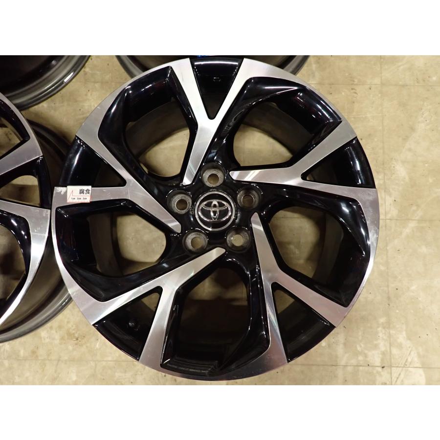 TOYOTA トヨタ CH-R 純正ホイール 18インチ 4本 7J5HPCD114.3+50 ブラポリ エスティマ等にも (VHA183) クレジットカード QR決済可能 4本SET 会社宛 送料無料 18×7J トヨタ C-HR 純正 アルミ ホイール 5穴