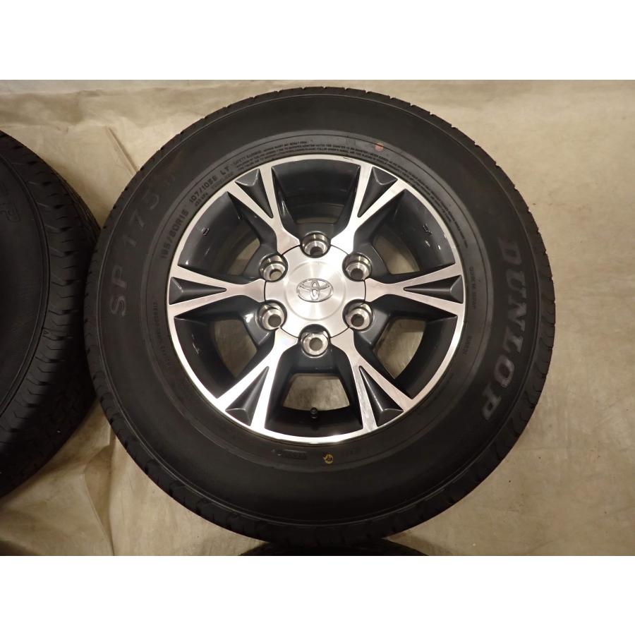 トヨタ ハイエース 新車外し DUNLOP SP175N ホイールセット 4本 PRIMACY 新車外し 夏4本 会社宛 送料無料 195/80R15×6J 107/105 LT