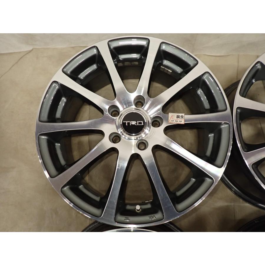 4本 会社宛送料無料 17×7J TOYOTA TRD TF4 アルミ 5穴 PCD 114.3mm +55 ハブ径60mm エスクァイア ヴォクシー ノア ブレビス 特価 NO,I0658の画像