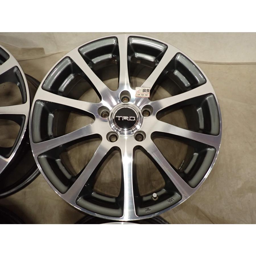 4本 会社宛送料無料 17×7J TOYOTA TRD TF4 アルミ 5穴 PCD 114.3mm +55 ハブ径60mm エスクァイア ヴォクシー ノア ブレビス 特価 NO,I0658の画像