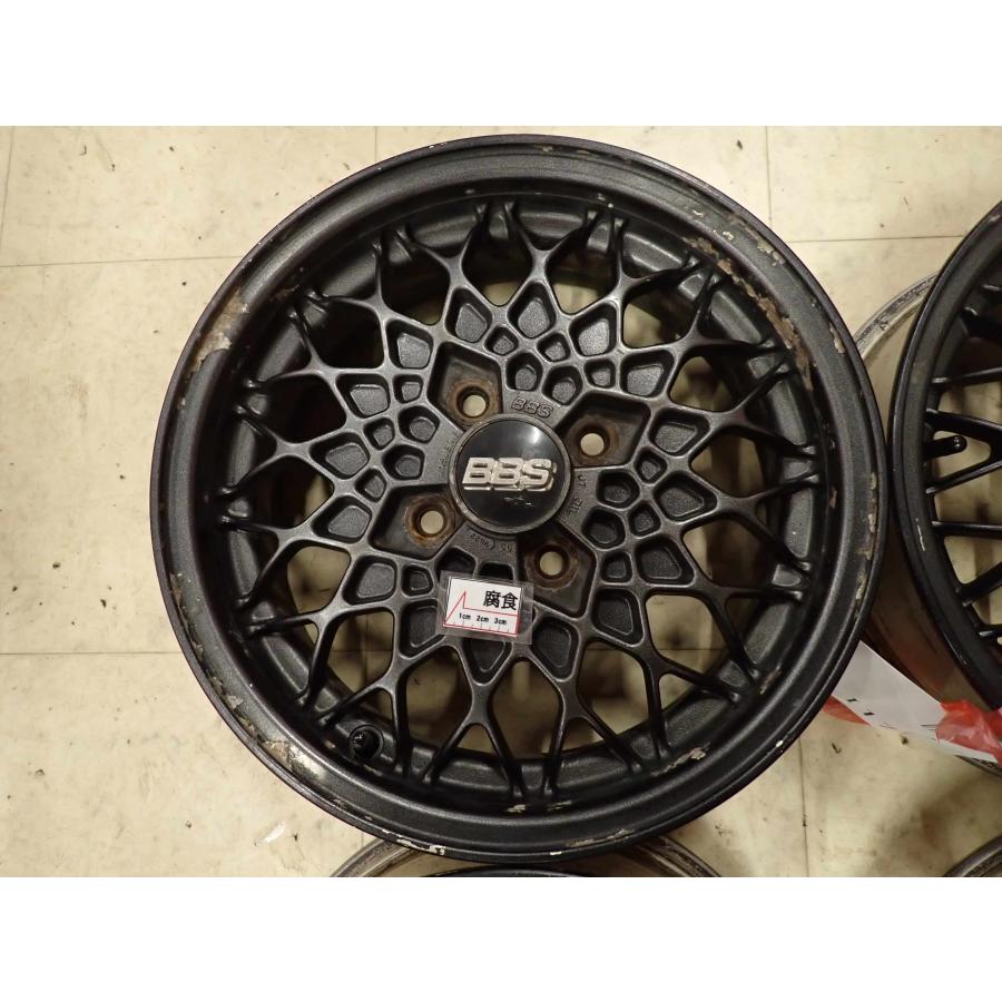 4本SET 会社宛送料無料 14×5J BBS メッシュ アルミホイール 4穴 PCD