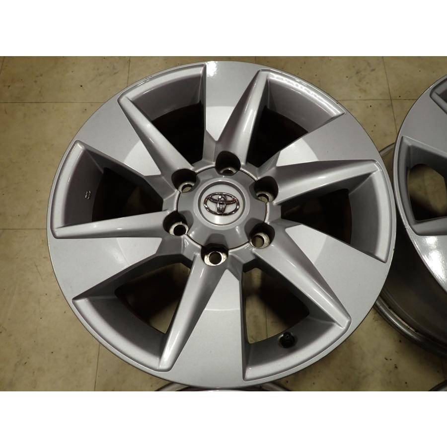 4本SET 会社宛 送料無料 17×7.5J トヨタ 純正 アルミ 6穴 PCD 139.7mm +25 ハブ径106mm ハイラックス サーフ ランクル 150プラド NO,I1787の画像