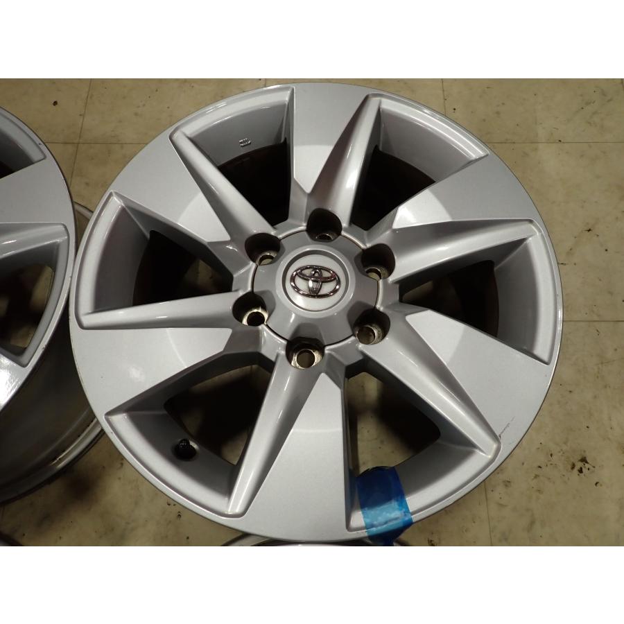 4本SET 会社宛 送料無料 17×7.5J トヨタ 純正 アルミ 6穴 PCD 139.7mm +25 ハブ径106mm ハイラックス サーフ ランクル 150プラド NO,I1787の画像