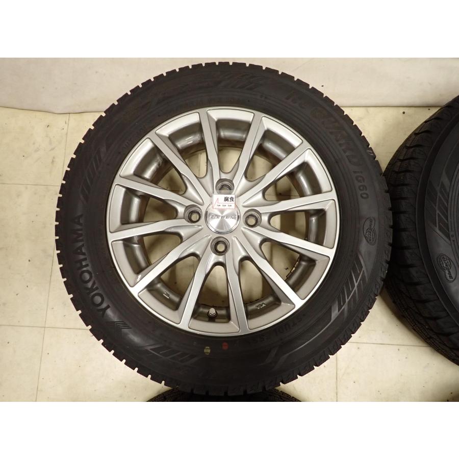 冬4本 会社宛 送料無料 165/70R14×5.5J 81Q ヨコハマ アイスガード IG60 2022年製 アルミ 激安 ヴィッツ スペイド パッソ デミオ NO,I1844の画像