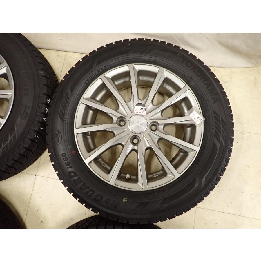 冬4本 会社宛 送料無料 165/70R14×5.5J 81Q ヨコハマ アイスガード IG60 2022年製 アルミ 激安 ヴィッツ スペイド パッソ デミオ NO,I1844の画像
