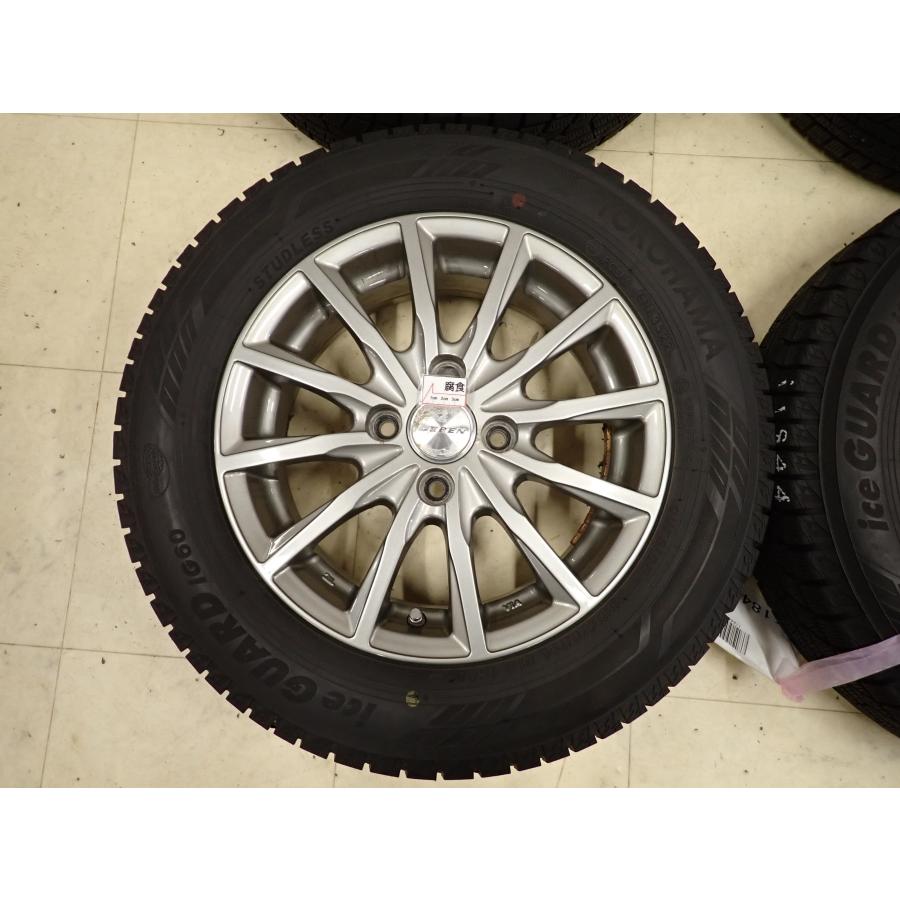 冬4本 会社宛 送料無料 165/70R14×5.5J 81Q ヨコハマ アイスガード IG60 2022年製 アルミ 激安 ヴィッツ スペイド パッソ デミオ NO,I1844の画像