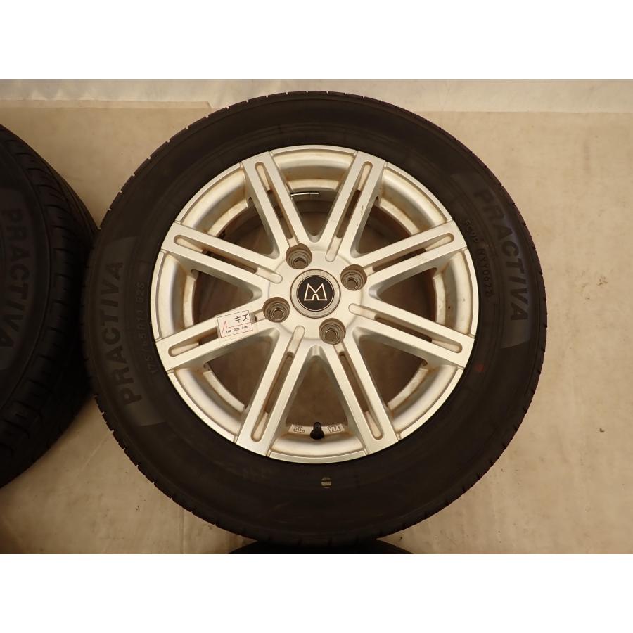 夏4本SET 会社宛 送料無料 175/65R14×5.5J 82S ヨコハマ PRACTIVA 2022年製 アルミ ヴィッツ パッソ フィット ノート キューブ NO,I1960の画像