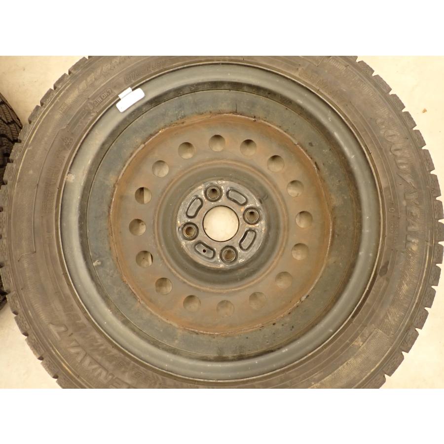 冬4本SET 会社宛 送料無料 155/65R14×4.5J 75Q グッドイヤー アイスナビ 7 2024年製 スチール ミラ ラパン タント ワゴンR 特価 NO,I2010の画像