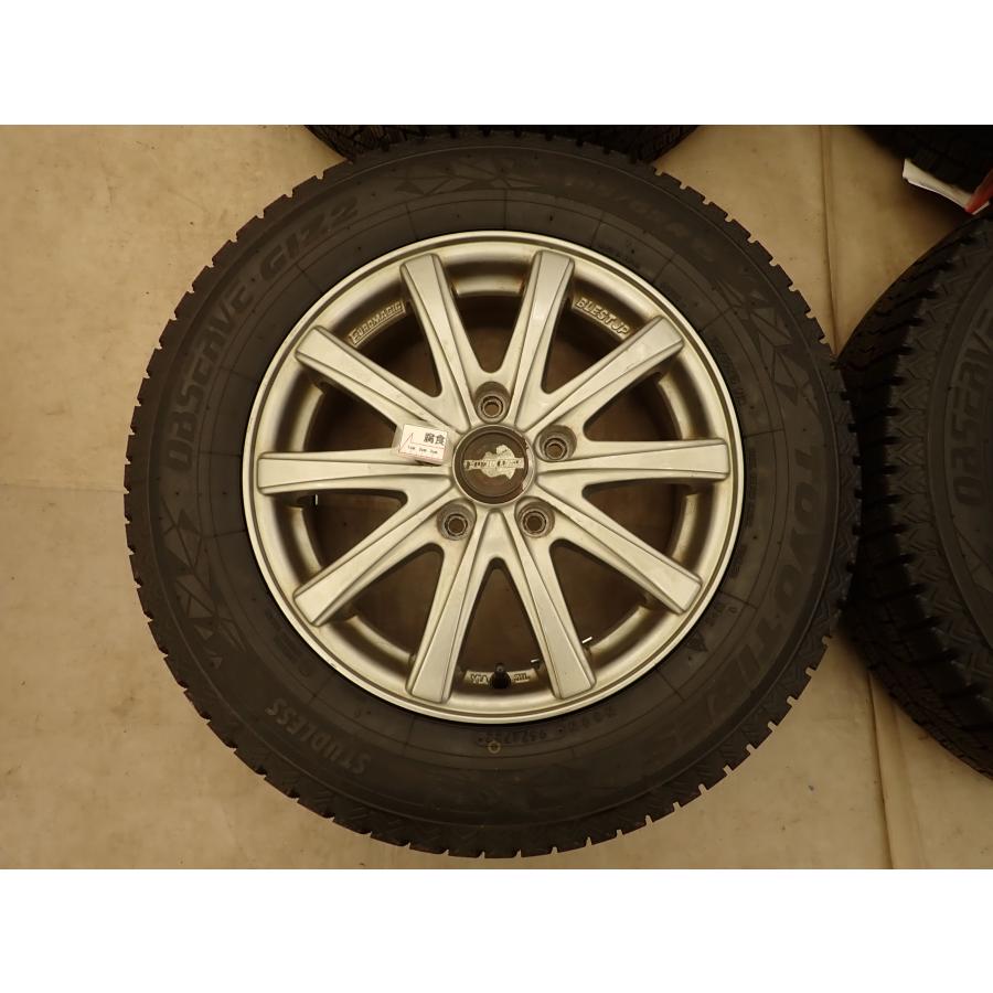 OBSERVE 冬4本SET 会社宛 送料無料 195/65R15×6J 91Q トーヨー