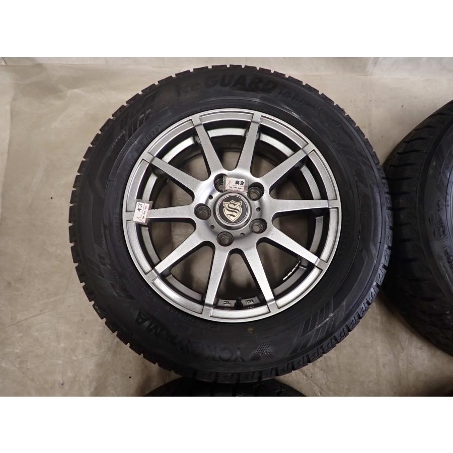 冬4本SET 会社宛 送料無料 195/65R15×6J 91Q ヨコハマ アイスガード IG60 2023年製 アルミ ノア ヴォクシー エスクァイア 特価 NO,I2575の画像