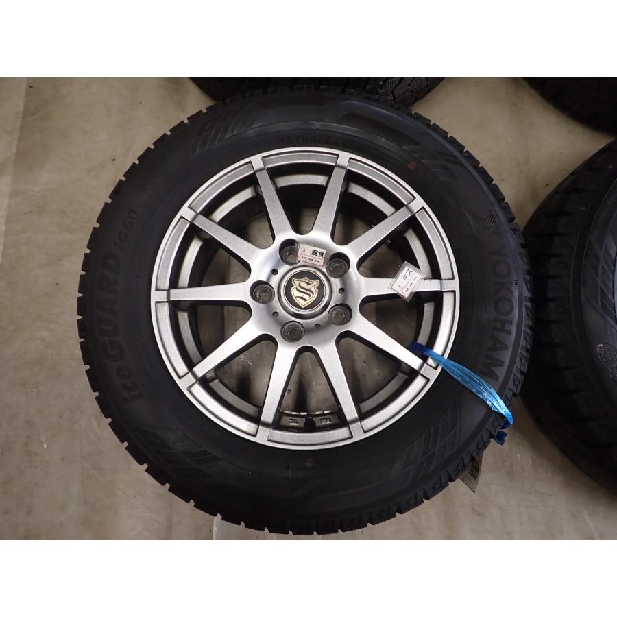 冬4本SET 会社宛 送料無料 195/65R15×6J 91Q ヨコハマ アイスガード IG60 2023年製 アルミ ノア ヴォクシー エスクァイア 特価 NO,I2575の画像