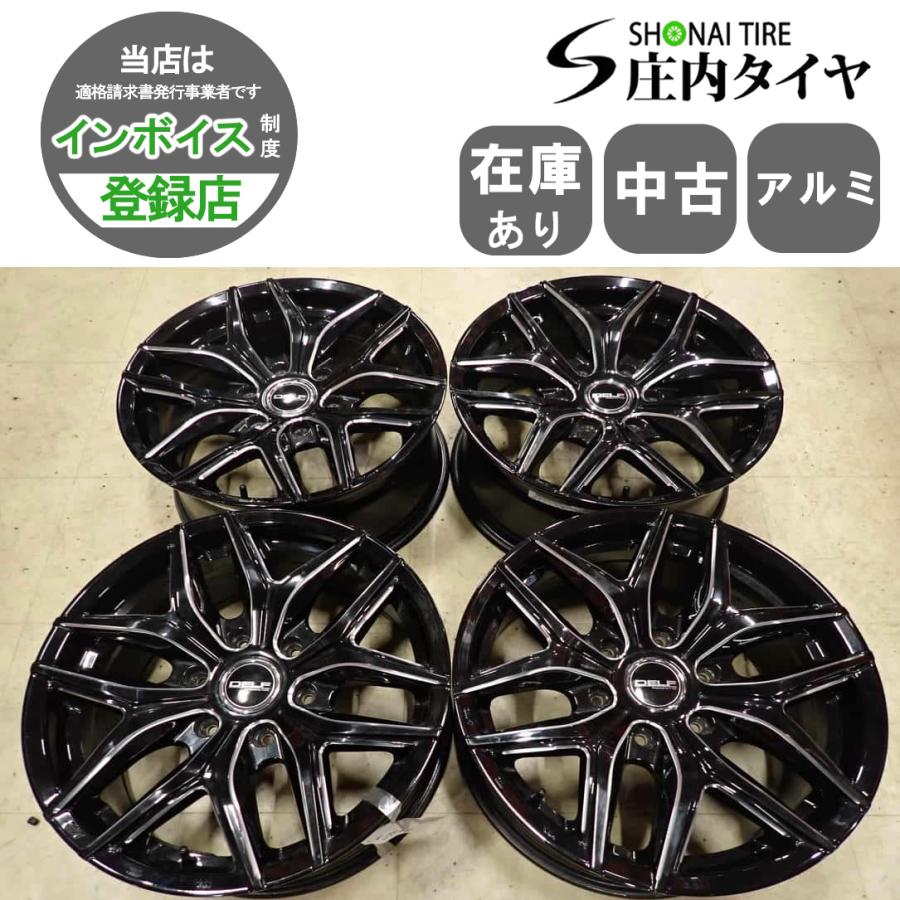 4本SET 会社宛 送料無料 18×8J FLEX Delf 01 アルミ 6穴 PCD 139.7mm + 