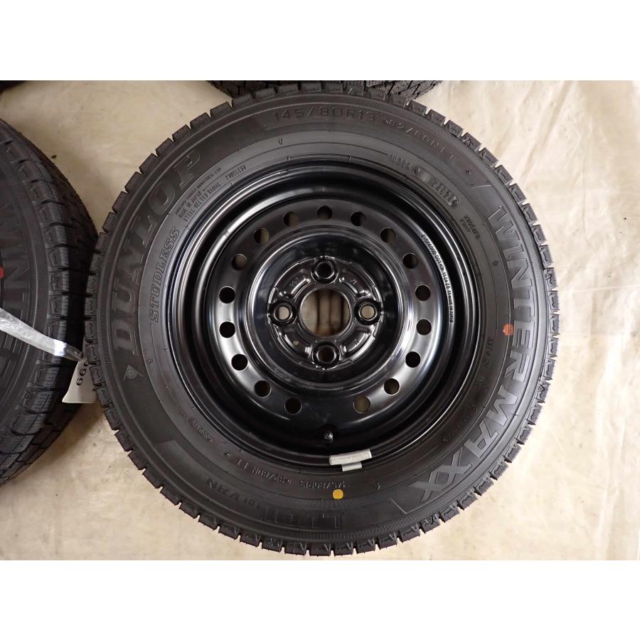 冬4本SET 会社宛送料無料 145/80R13×4J 82/80 LT ダンロップ WINTER