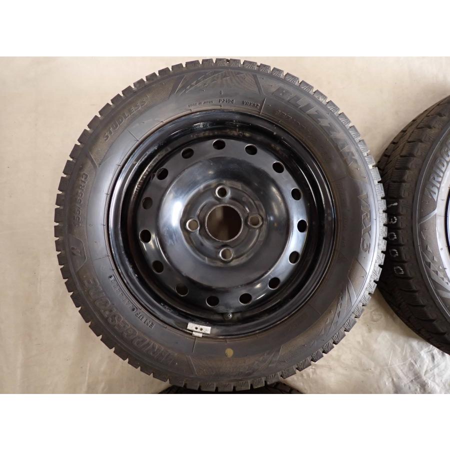 冬4本SET 会社宛送料無料 155/65R13×4J 73Q ブリヂストン ブリザック VRX3 2022年製 スチール アルト ワゴンR ラパン ekスポーツ NO,I3000の画像