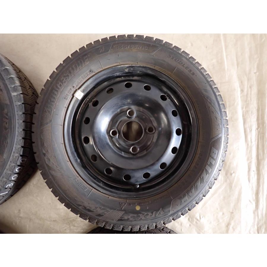冬4本SET 会社宛送料無料 155/65R13×4J 73Q ブリヂストン ブリザック VRX3 2022年製 スチール アルト ワゴンR ラパン ekスポーツ NO,I3000の画像