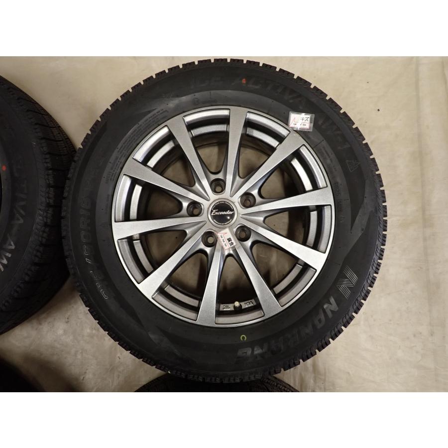 冬4本SET 会社宛 送料無料 215/60R16×6.5J 95Q ナンカン ICE ACTIVA  AW1 2024年製 アルミ オデッセイ ヴェゼル エスティマ 特価 NO,I3100の画像