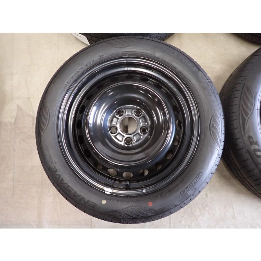 夏4本SET 会社宛 送料無料 195/60R17×6.5J 90H ダンロップ エナセーブ EC305+ 2025年製 トヨタ プリウス 60系 純正 スチール 鉄 NO,I3331の画像