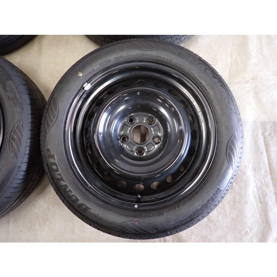 夏4本SET 会社宛 送料無料 195/60R17×6.5J 90H ダンロップ エナセーブ EC305+ 2025年製 トヨタ プリウス 60系 純正 スチール 鉄 NO,I3331の画像