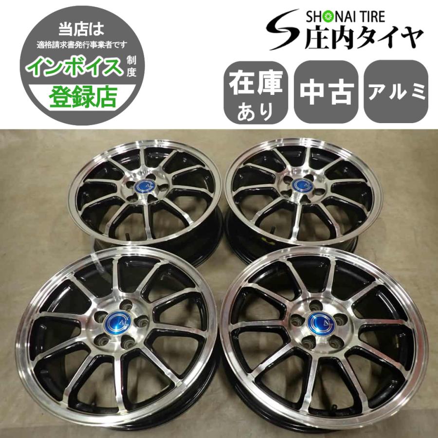 4本SET 会社宛 送料無料 16×6.5J デザイン アルミ 5穴 PCD 100mm +48 
