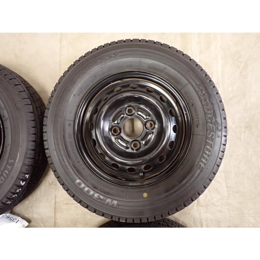 冬4本SET 会社宛 送料無料 145/80R12×3.5J 80/78 LT ブリヂストン W300 2025年製 スチール 軽トラック バン 貨物車 バモス 特価 NO,I3562の画像