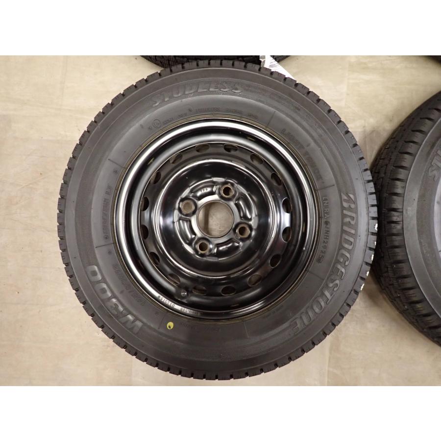 冬4本SET 会社宛 送料無料 145/80R12×3.5J 80/78 LT ブリヂストン W300 2025年製 スチール 軽トラック バン 貨物車 バモス 特価 NO,I3562の画像