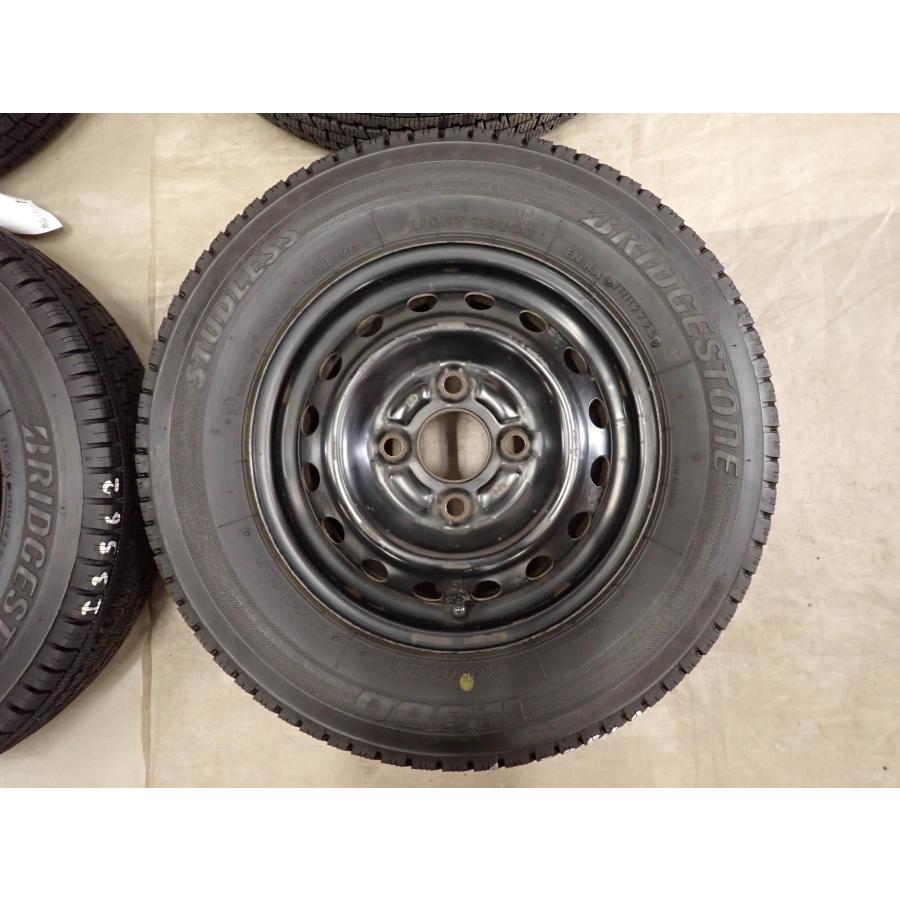 冬4本SET 会社宛 送料無料 145/80R12×3.5J 80/78 LT ブリヂストン W300 2025年製 スチール 軽トラック バン 貨物車 バモス 特価 NO,I3562の画像