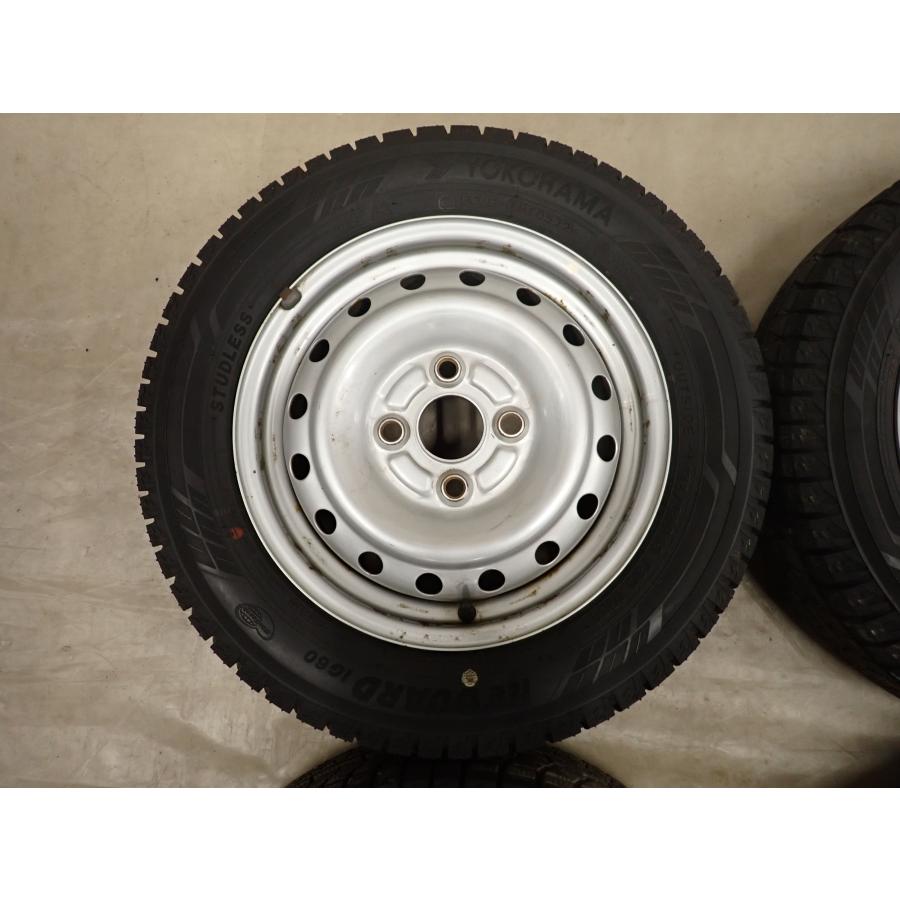 冬4本SET 会社宛 送料無料 155/65R13×4J 73Q ヨコハマ アイスガード IG60 2022年製 ダイハツ 純正 スチール ムーヴ タント ミラ NO,I3567の画像