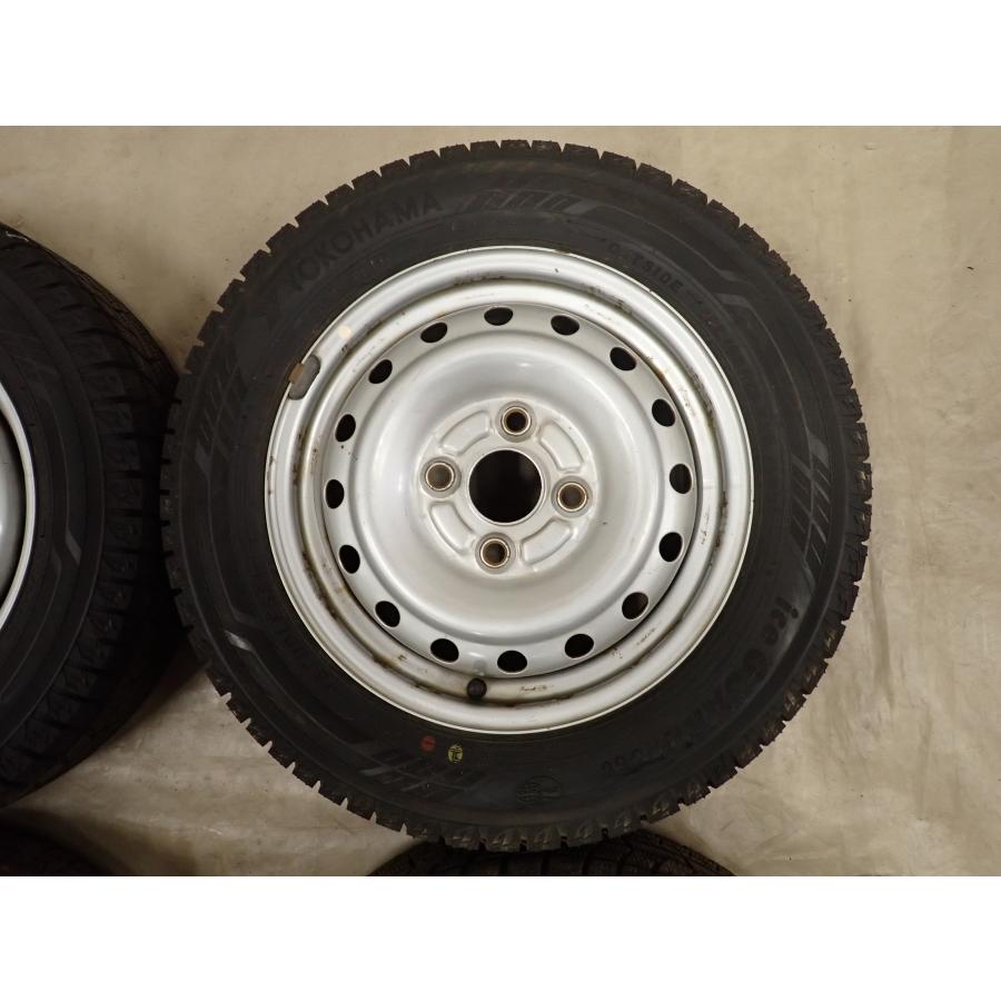 冬4本SET 会社宛 送料無料 155/65R13×4J 73Q ヨコハマ アイスガード IG60 2022年製 ダイハツ 純正 スチール ムーヴ タント ミラ NO,I3567の画像