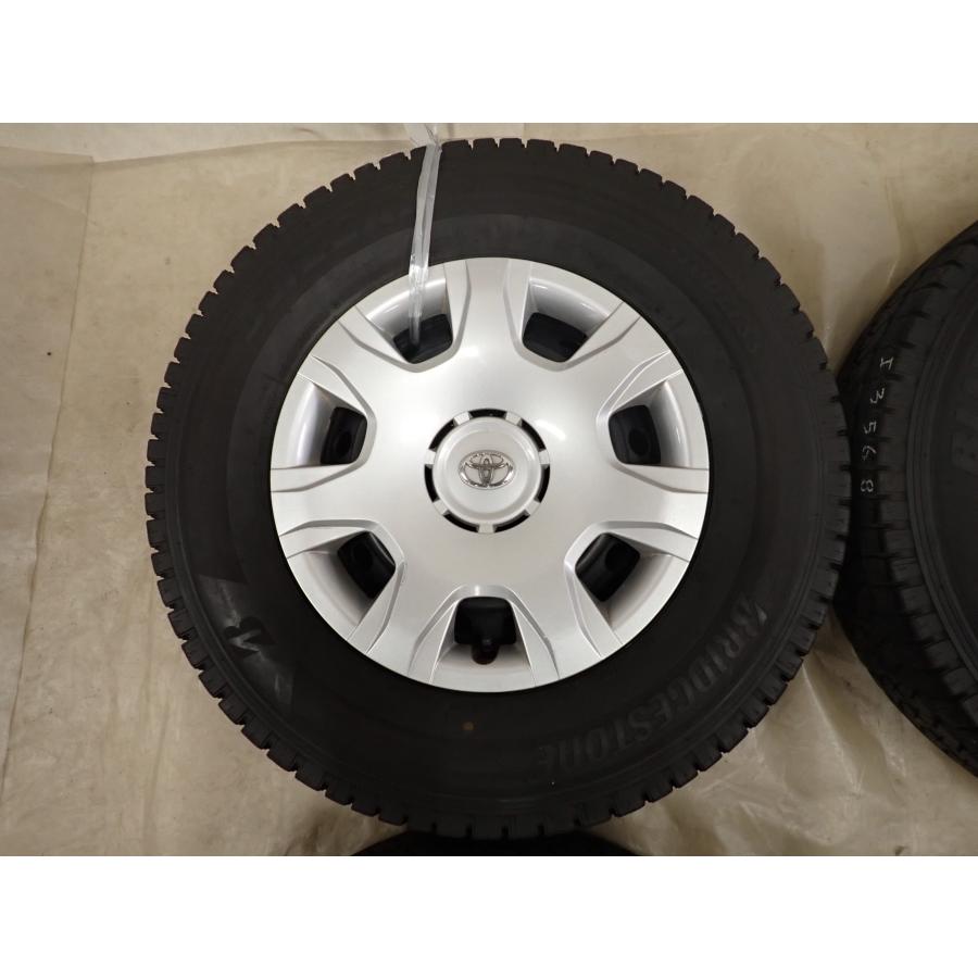 冬4本SET 会社宛 送料無料 195/80R15×6J 107/105 LT ブリヂストン ブリザック VL10 2023年製 トヨタ ハイエース 純正スチール 鉄 NO,I3568_1