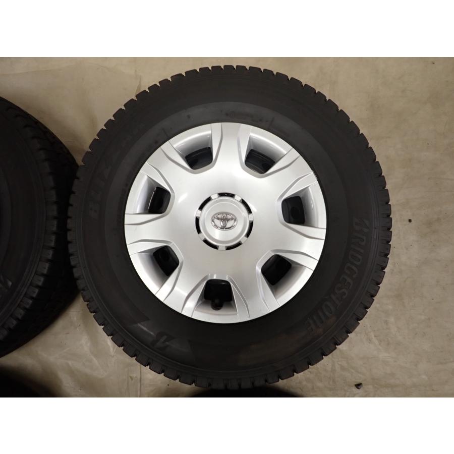 冬4本SET 会社宛 送料無料 195/80R15×6J 107/105 LT ブリヂストン ブリザック VL10 2023年製 トヨタ ハイエース 純正スチール 鉄 NO,I3568_2