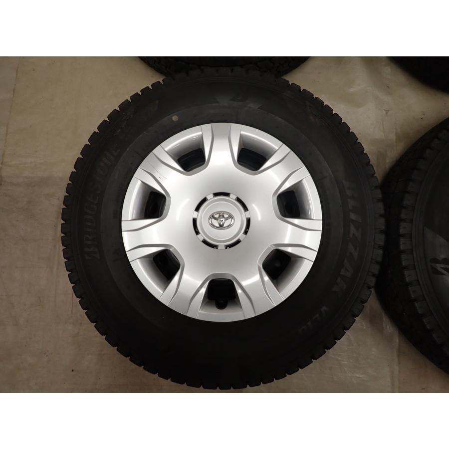 冬4本SET 会社宛 送料無料 195/80R15×6J 107/105 LT ブリヂストン ブリザック VL10 2023年製 トヨタ ハイエース 純正スチール 鉄 NO,I3568_3