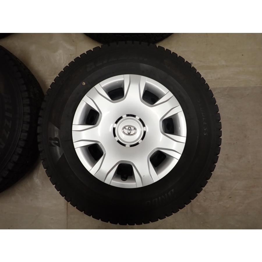 冬4本SET 会社宛 送料無料 195/80R15×6J 107/105 LT ブリヂストン ブリザック VL10 2023年製 トヨタ ハイエース 純正スチール 鉄 NO,I3568_4