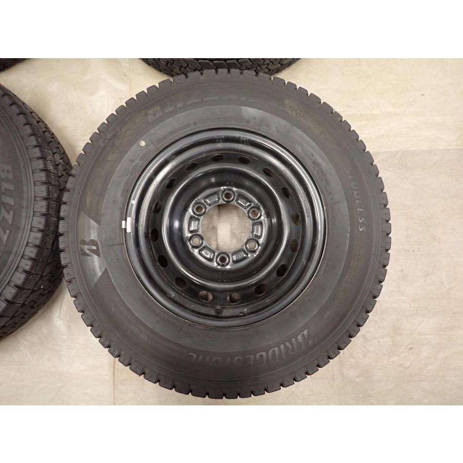 冬4本SET 会社宛 送料無料 195/80R15×6J 107/105 LT ブリヂストン ブリザック VL10 2023年製 トヨタ ハイエース 純正スチール 鉄 NO,I3568_5