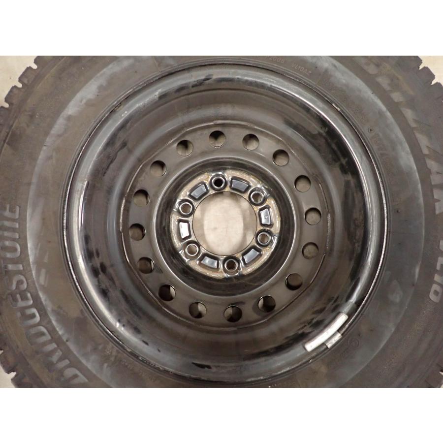 冬4本SET 会社宛 送料無料 195/80R15×6J 107/105 LT ブリヂストン ブリザック VL10 2023年製 トヨタ ハイエース 純正スチール 鉄 NO,I3568_6