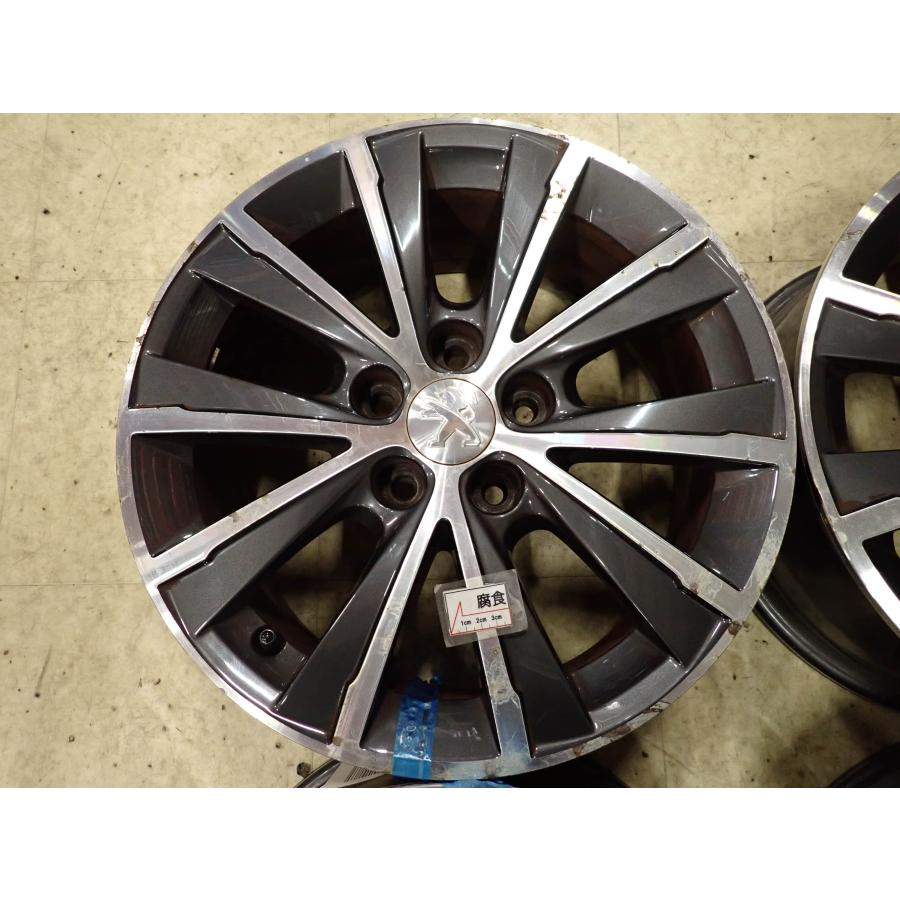 4本SET 会社宛送料無料 16×7J プジョー 308 純正 アルミ 5穴 PCD 108mm 