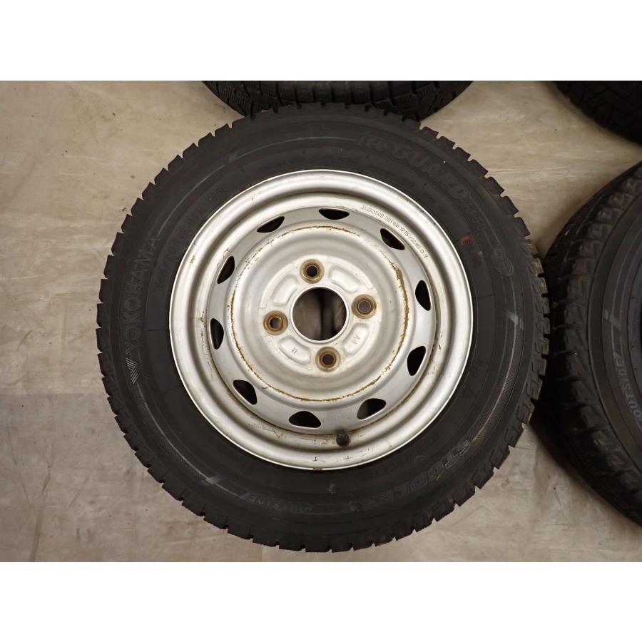 冬4本SET 会社宛 送料無料 145/70R12×3.5J 69Q ヨコハマ アイスガード IG50 2021年製 アルミ トゥデイ プレオ MRワゴン アルト NO,I4063の画像