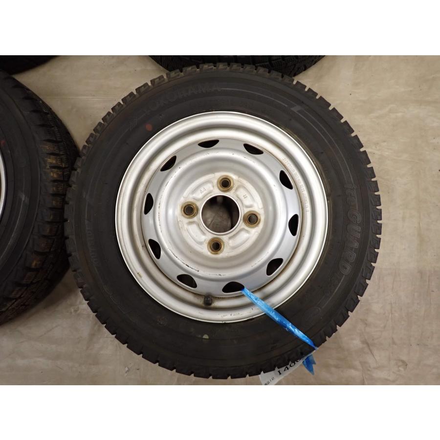 冬4本SET 会社宛 送料無料 145/70R12×3.5J 69Q ヨコハマ アイスガード IG50 2021年製 アルミ トゥデイ プレオ MRワゴン アルト NO,I4063の画像