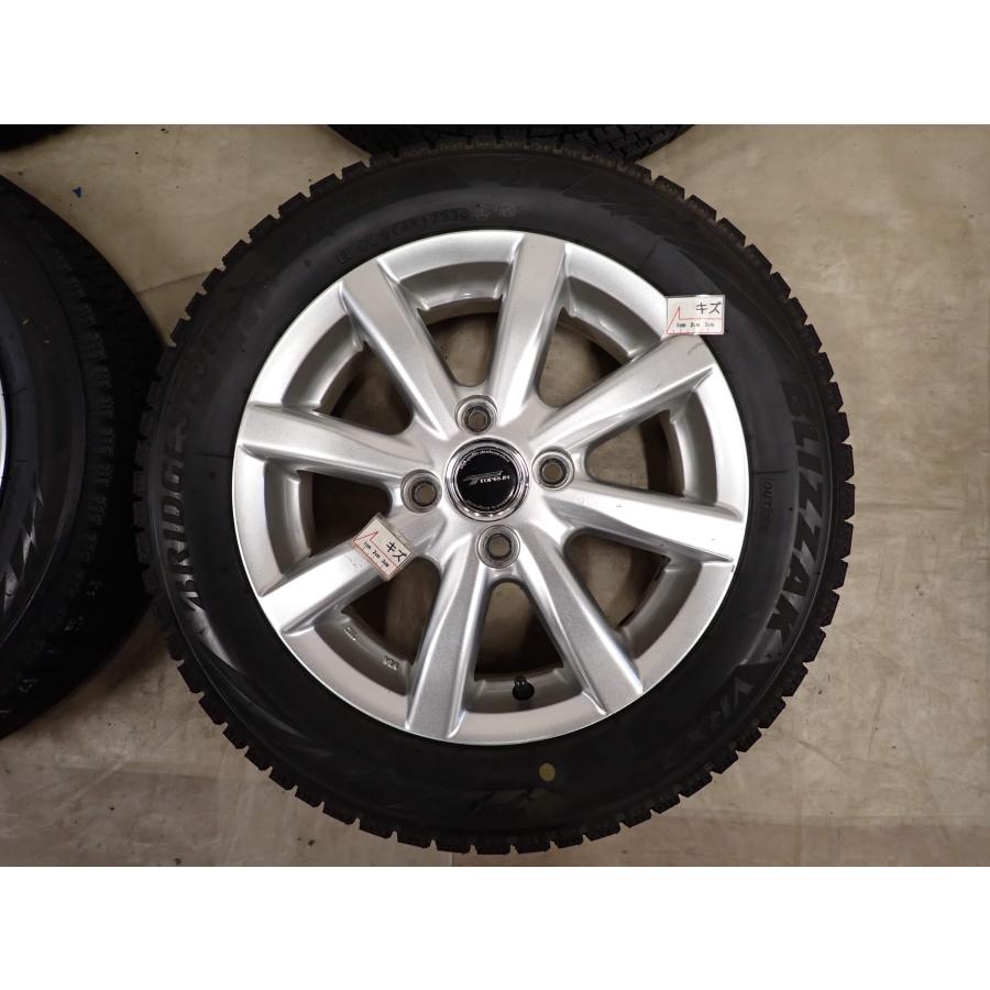 冬4本SET 会社宛送料無料 155/65R14×4.5J 75Q ブリヂストン ブリザック