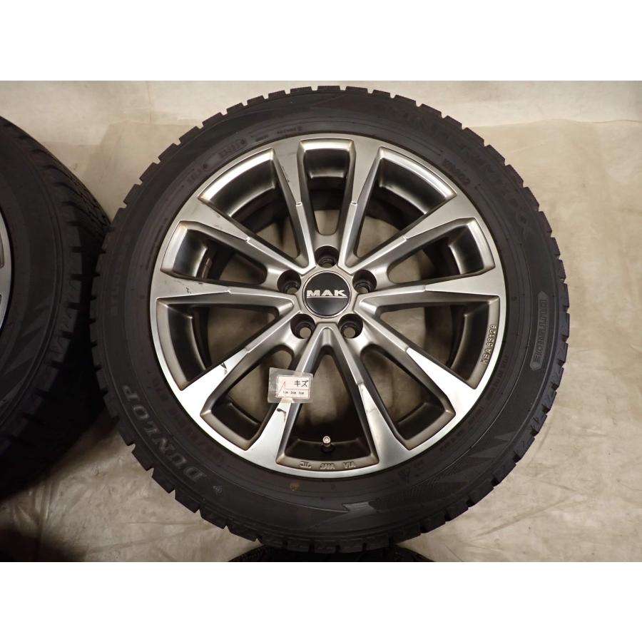 冬 4本SET 会社宛 送料無料 195/55R16×6.5J 87Q ダンロップ WINTER MAXX WM02 2021年製 MAK アルミ アウディ A1スポーツパック NO,I4166の画像