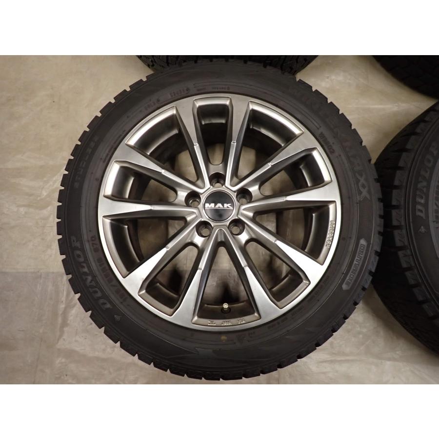 冬 4本SET 会社宛 送料無料 195/55R16×6.5J 87Q ダンロップ WINTER MAXX WM02 2021年製 MAK アルミ アウディ A1スポーツパック NO,I4166の画像
