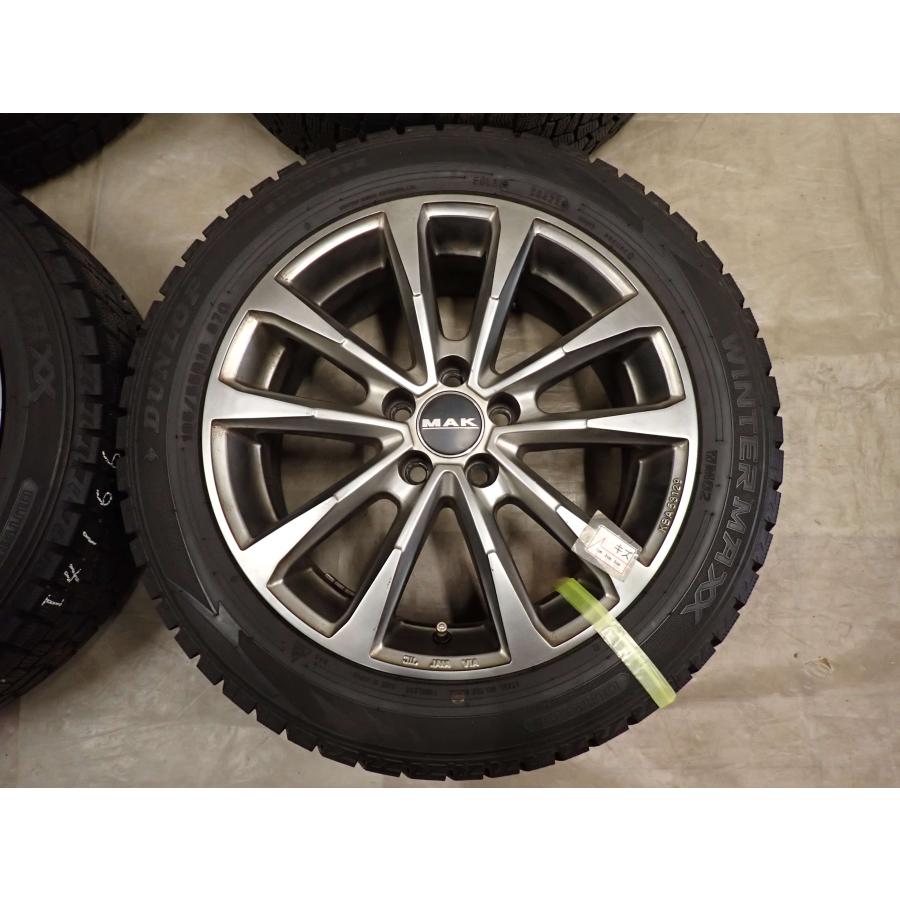 冬 4本SET 会社宛 送料無料 195/55R16×6.5J 87Q ダンロップ WINTER MAXX WM02 2021年製 MAK アルミ アウディ A1スポーツパック NO,I4166の画像