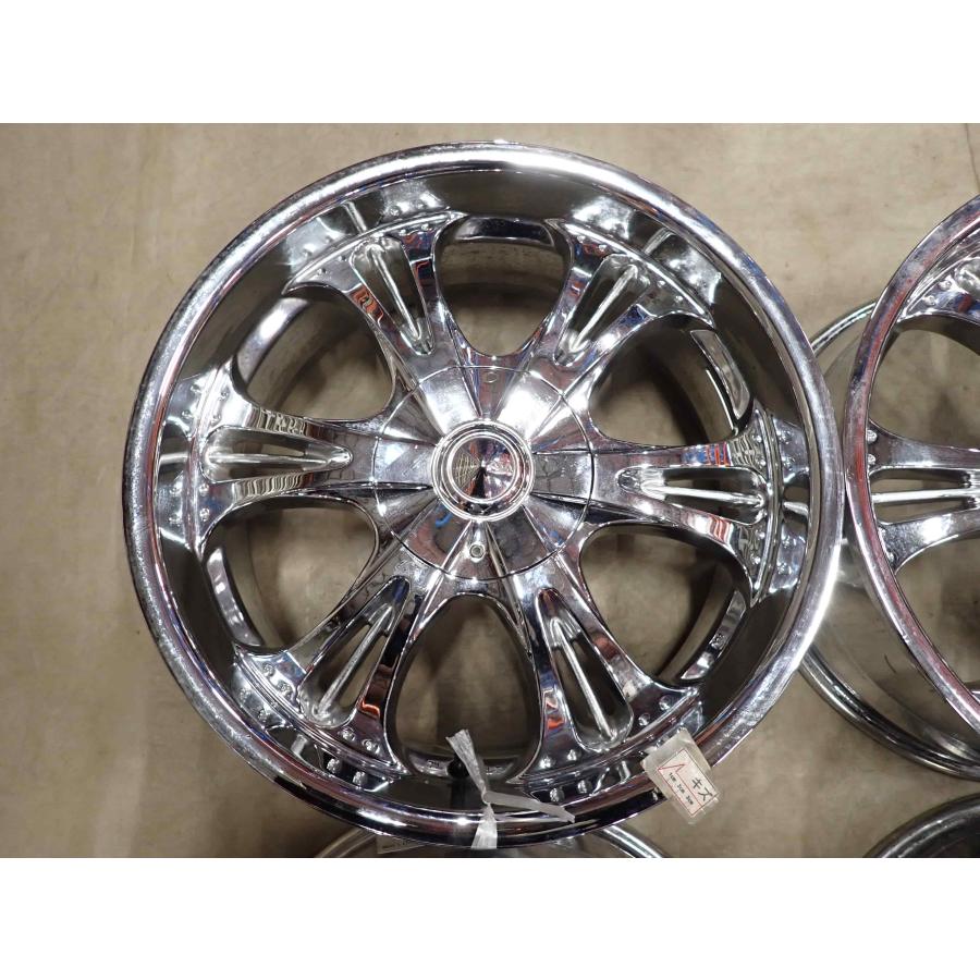 4本SET 会社宛送料無料 20×8.5J デザイン メッキ アルミ ホイール 5穴