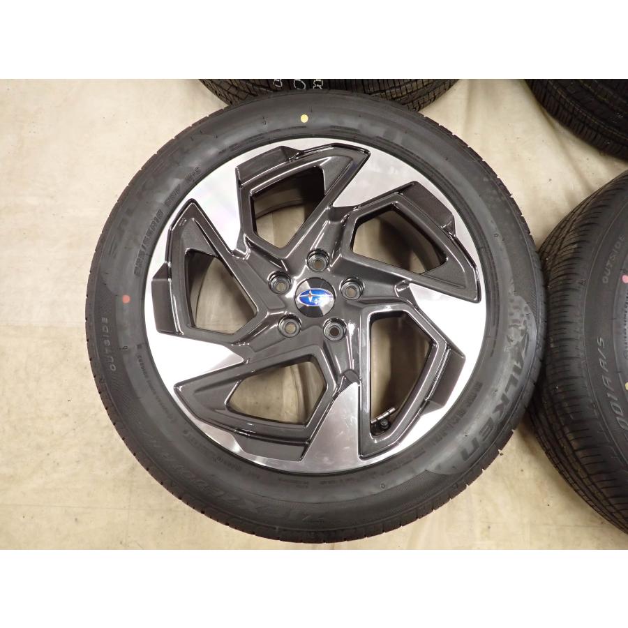 夏4本SET 会社宛 送料無料 225/55R18×7J 98V ファルケン ZIEX ZE001A A/S 2025年製 スバル クロストレック 純正 アルミホイール NO,I4808の画像