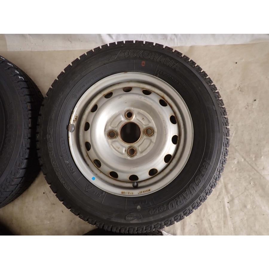 冬4本SET 会社宛 送料無料 145/80R12×4J 74Q ヨコハマ アイスガード IG50+ 2021年製 スチール ハイゼット アトレー バモス 特価 NO,I4847_2