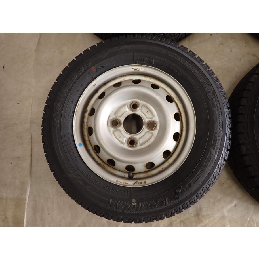 冬4本SET 会社宛 送料無料 145/80R12×4J 74Q ヨコハマ アイスガード IG50+ 2021年製 スチール ハイゼット アトレー バモス 特価 NO,I4847_3