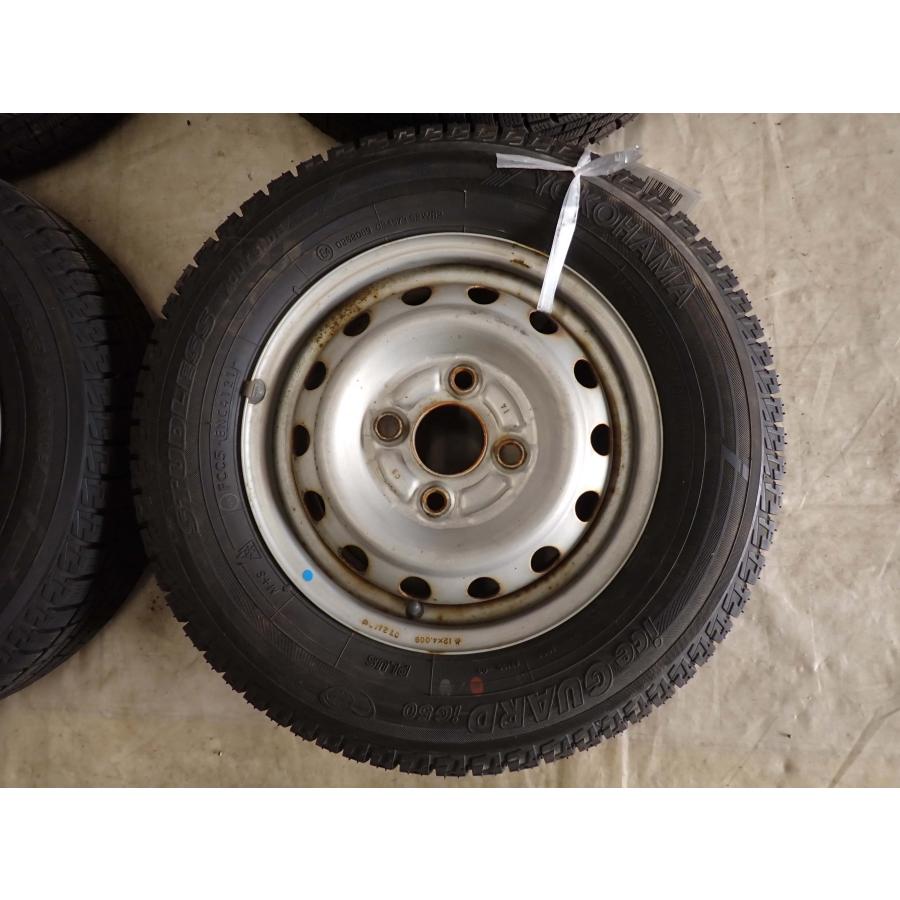冬4本SET 会社宛 送料無料 145/80R12×4J 74Q ヨコハマ アイスガード IG50+ 2021年製 スチール ハイゼット アトレー バモス 特価 NO,I4847_4
