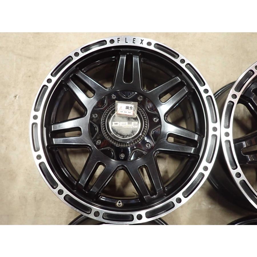 4本SET 会社宛 送料無料 16×6.5J FLEX DELF-04 アルミ 6穴 PCD 139.7mm 