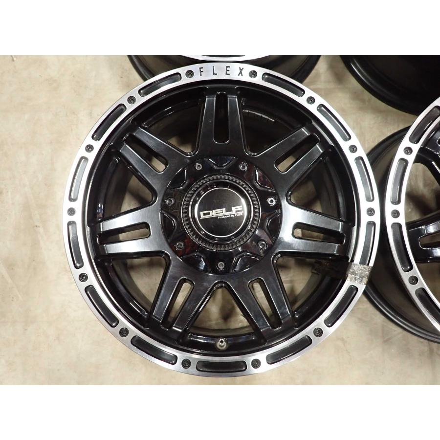 4本SET 会社宛 送料無料 16×6.5J FLEX DELF-04 アルミ 6穴 PCD 139.7mm
