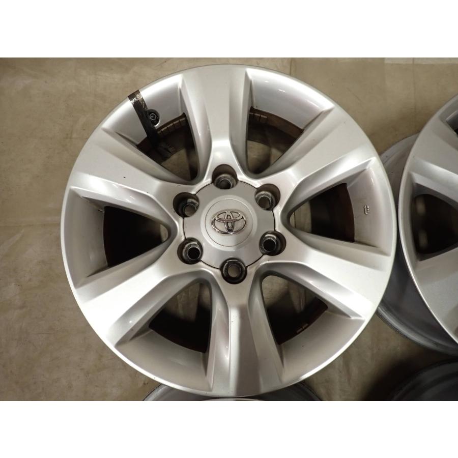 プラド ハイラックス サーフ等 PCD139.7 6穴 17インチ タイヤセット 4本SET 会社宛 送料無料 17×7.5J トヨタ 純正 アルミ 6穴 PCD 139.7mm