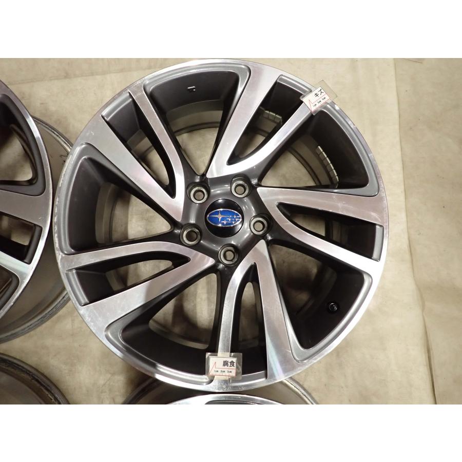 4本SET 会社宛 送料無料 18×7.5J スバル VM レヴォーグ 純正 アルミ 5穴 PCD 114.3mm +55 ハブ径56mm レイバック クロストレック NO,I5255_2
